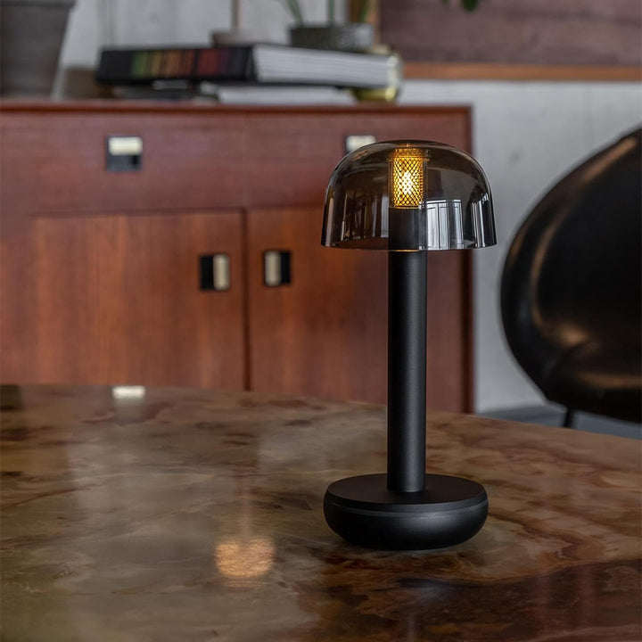 Two Wireless Table Lamp - Black Smoked