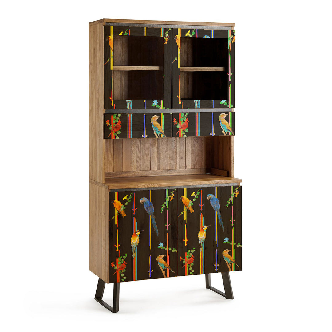 Uccelli Painted Drip Cabinet