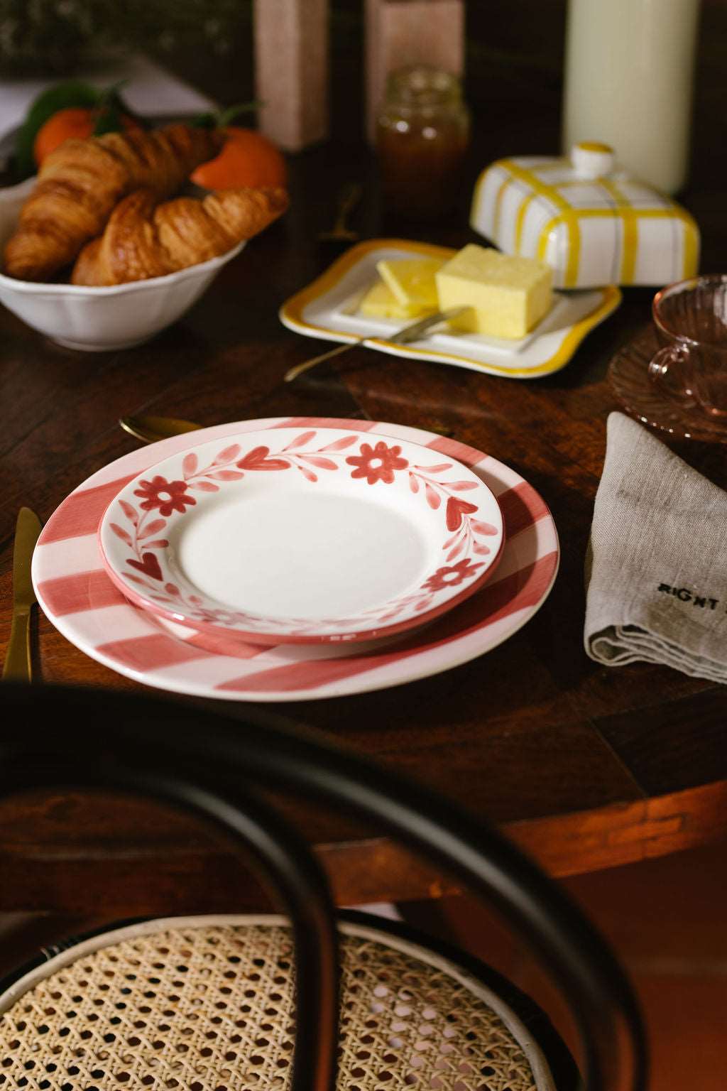 Stripes Ceramic Dinner Plate