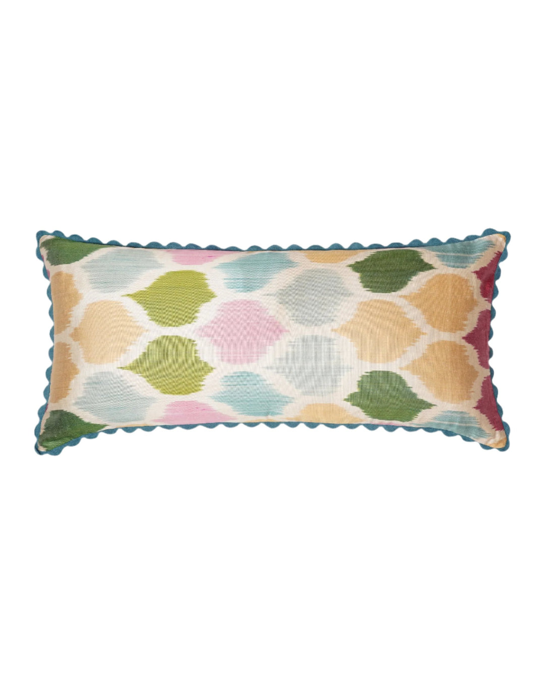 Silk Ikat Patterned Cushion - Multi