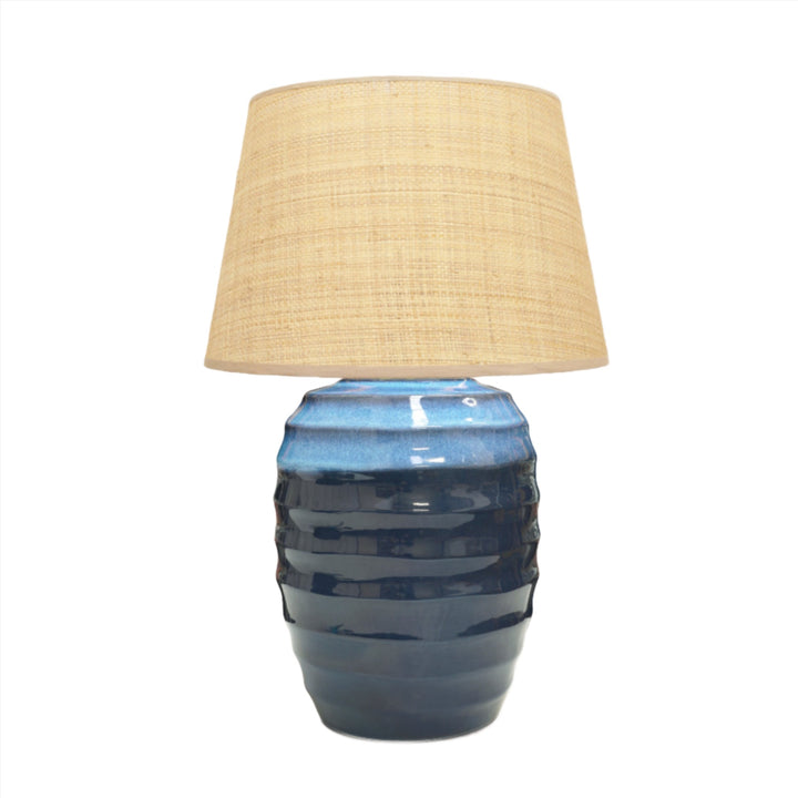 Beehive Ceramic Table Lamp - Blue