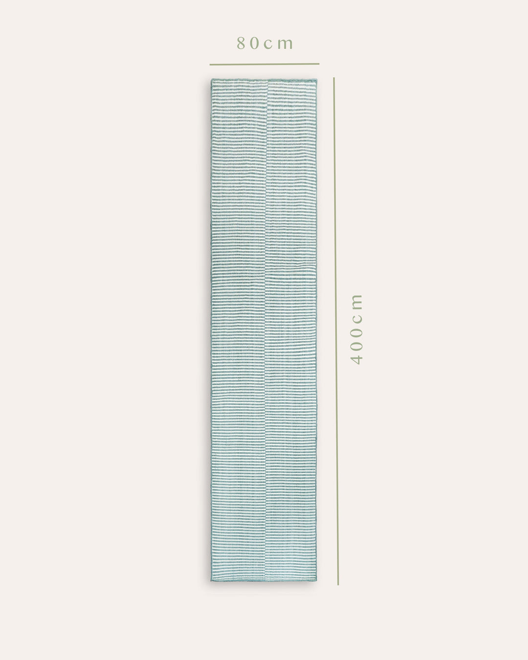 Striped Panel Wool Runner - Blue