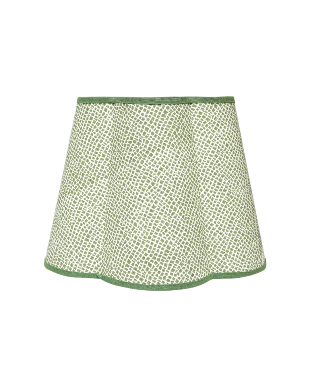 Calcada Tile Print Scalloped Lampshade - Green