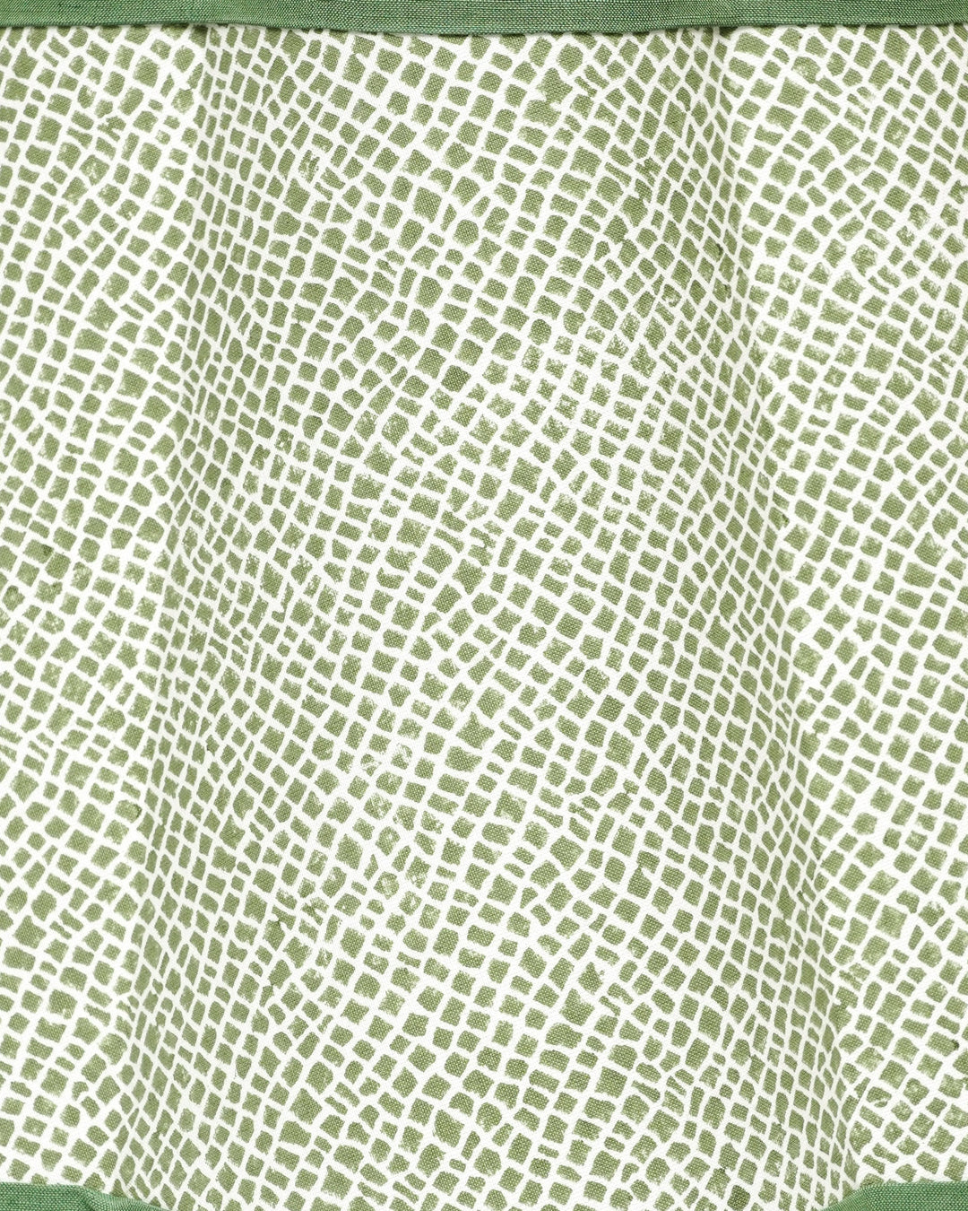 Calcada Tile Print Scalloped Lampshade - Green