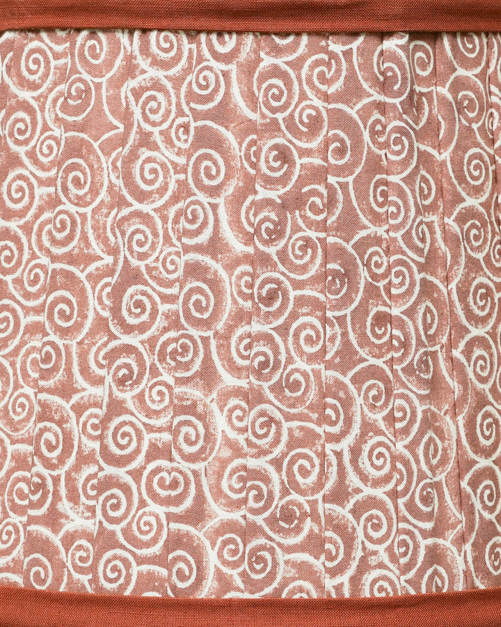 Remolino Swirl Print Pleated Lampshade - Pink