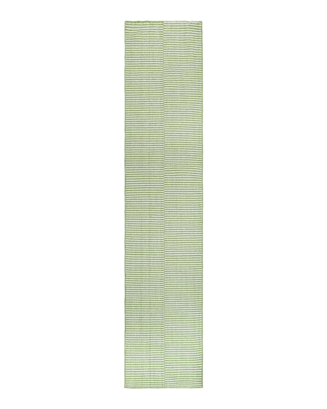 Striped Panel Wool Runner - Green