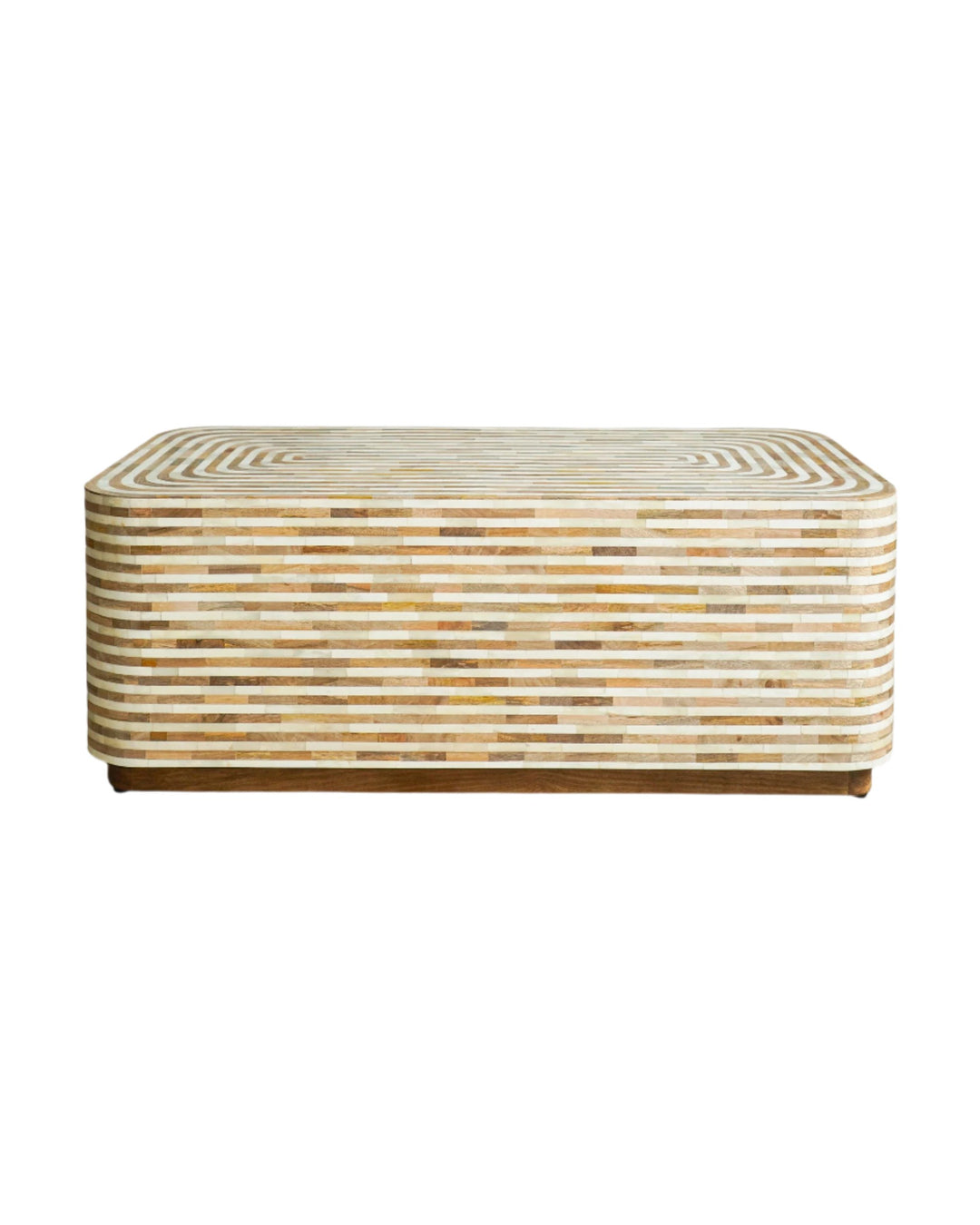 Havana Stripe Bone Inlay Coffee Table