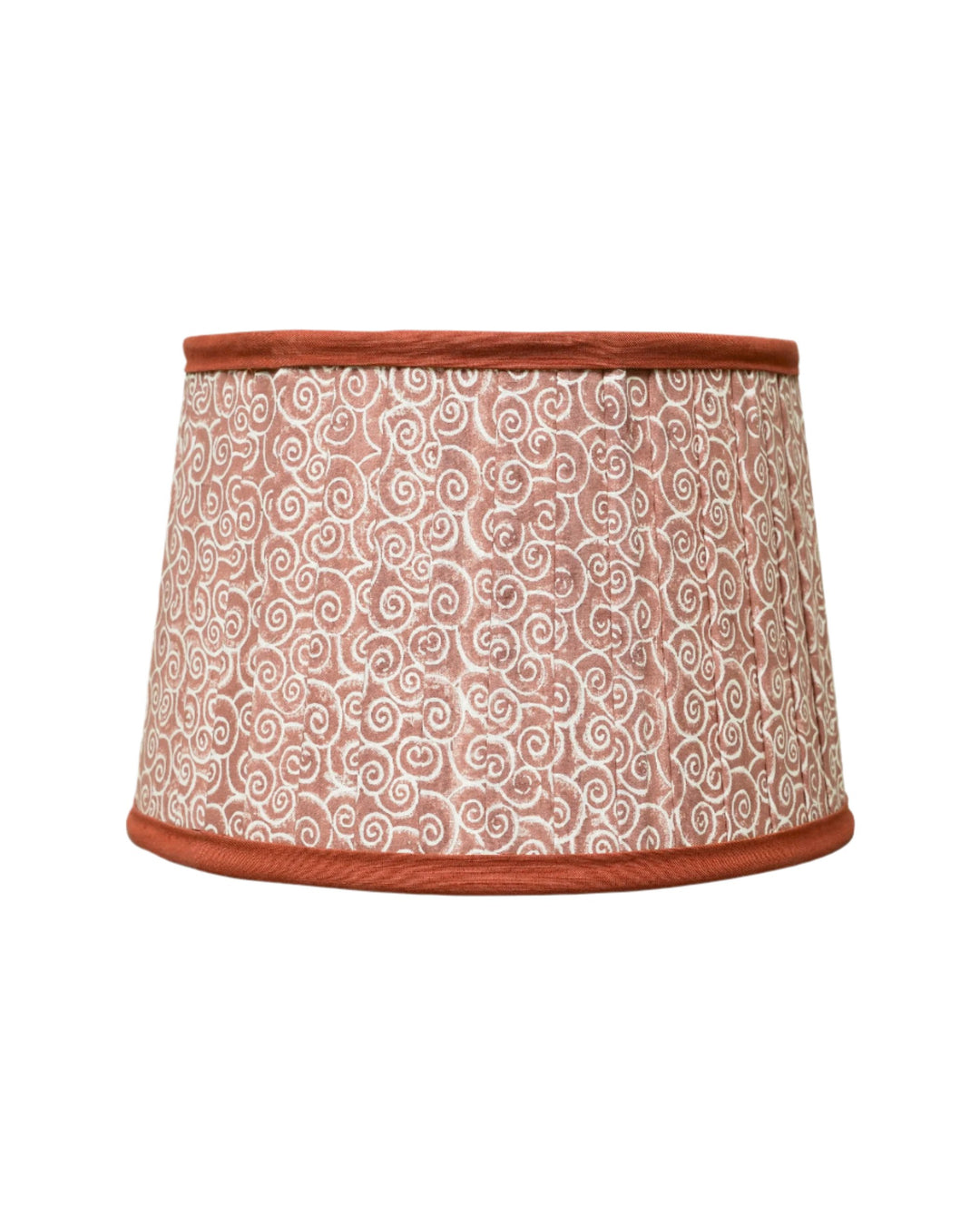 Remolino Swirl Print Pleated Lampshade - Pink