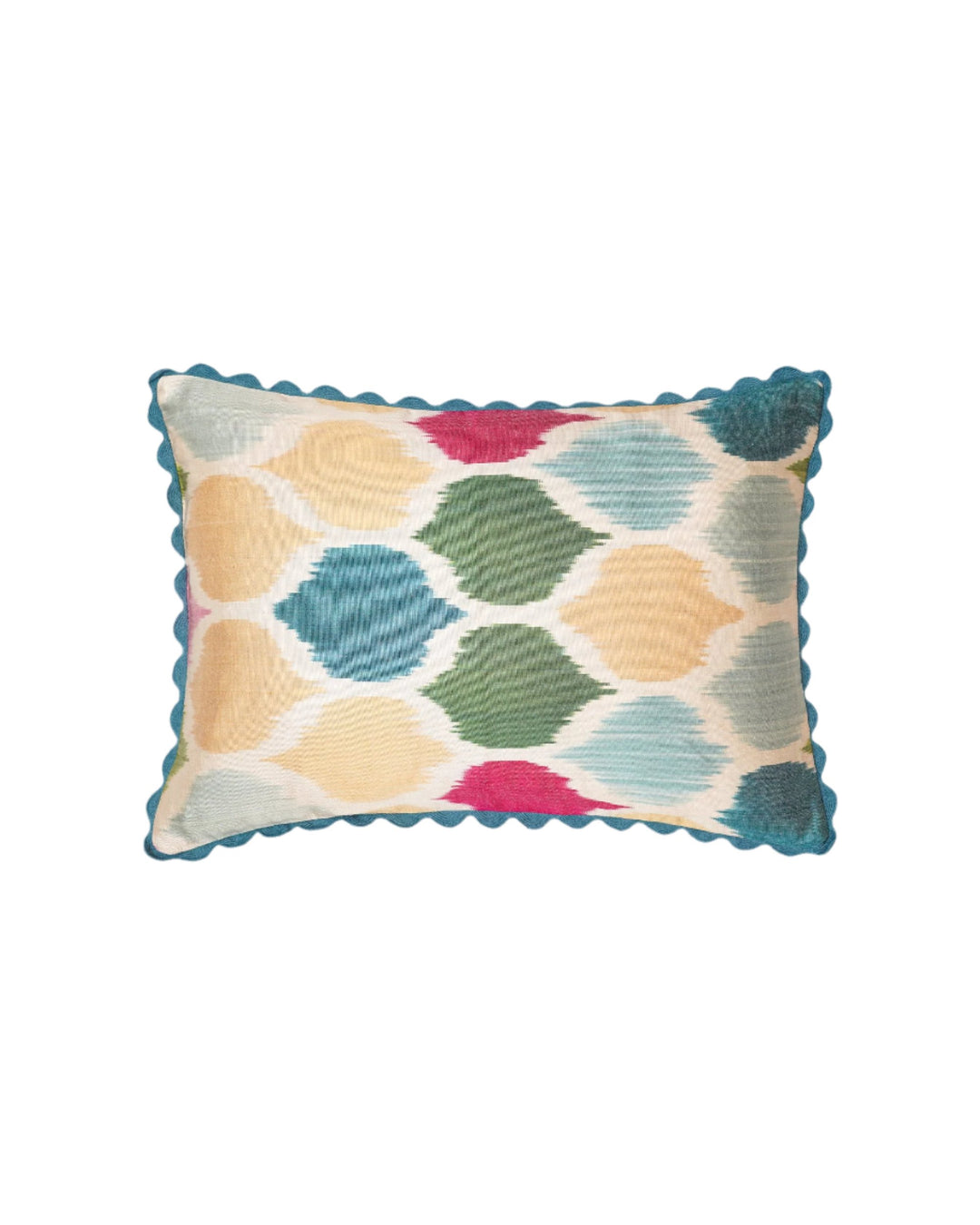 Silk Ikat Patterned Cushion - Multi