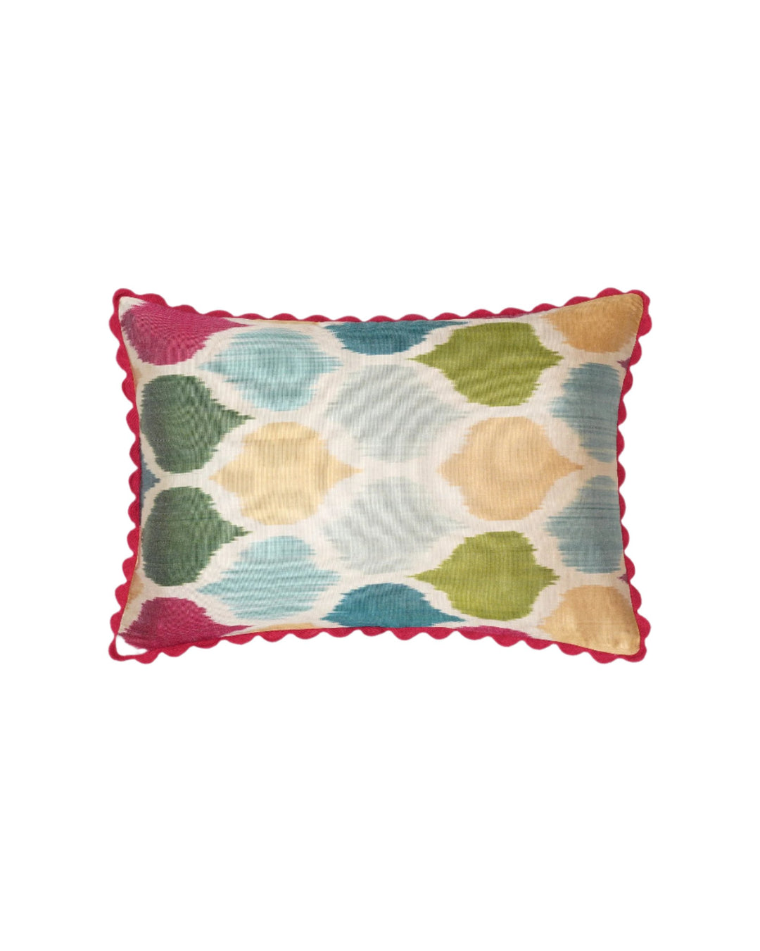 Silk Ikat Patterned Cushion - Multi