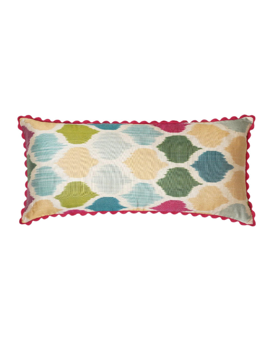 Silk Ikat Patterned Cushion - Multi