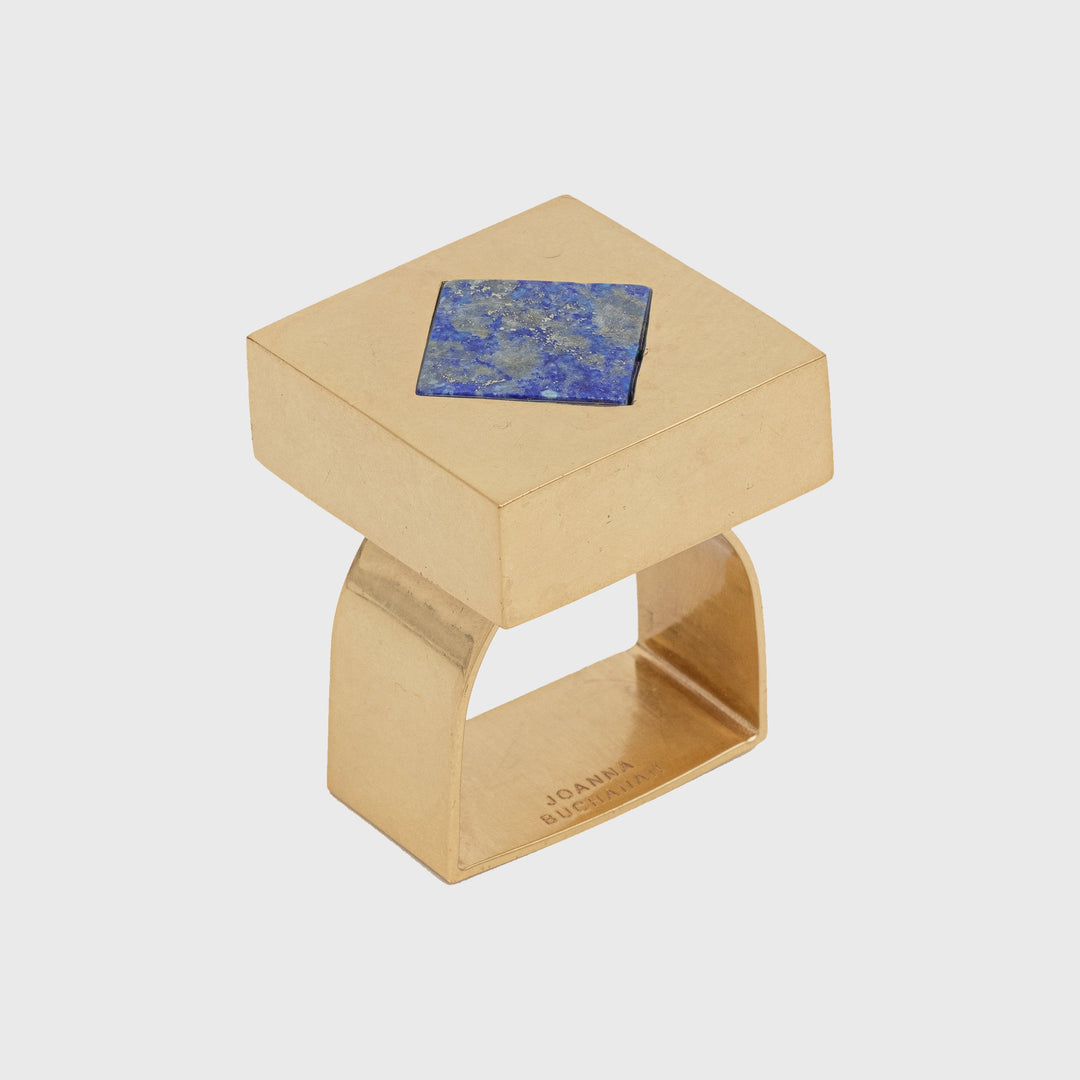 Deco Cube Napkin Rings, Lapiz Lazuli, Set of Four
