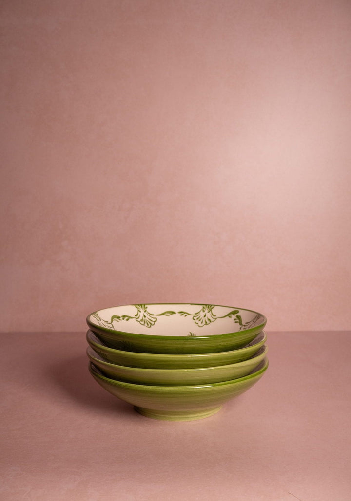 Cara Shell Pasta Bowl - Green