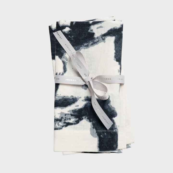Brushstroke Dinner Napkins, Indigo, Set of Two