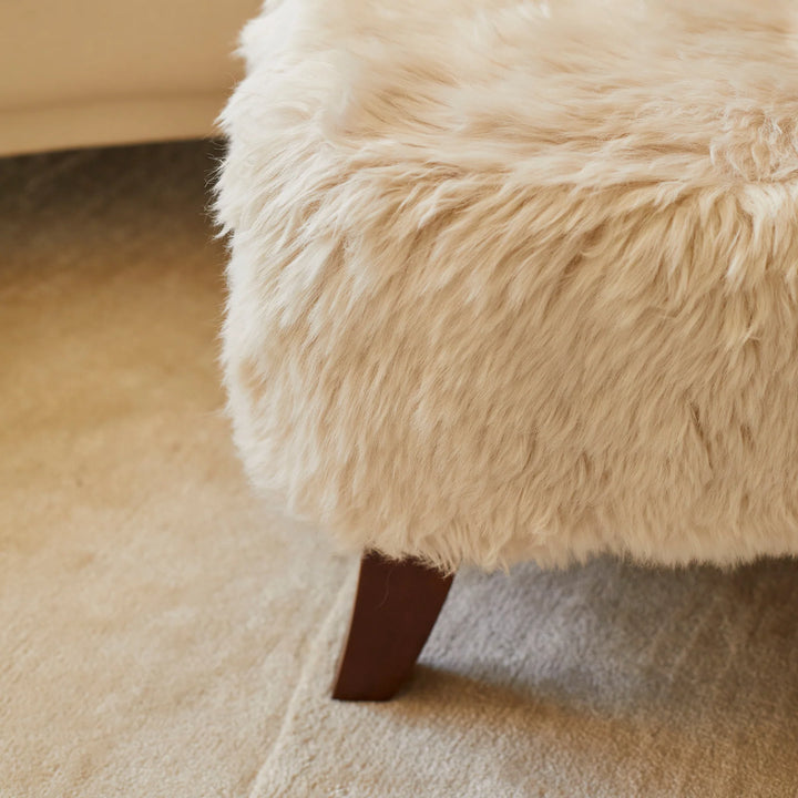 Sheepskin Stool - Cream