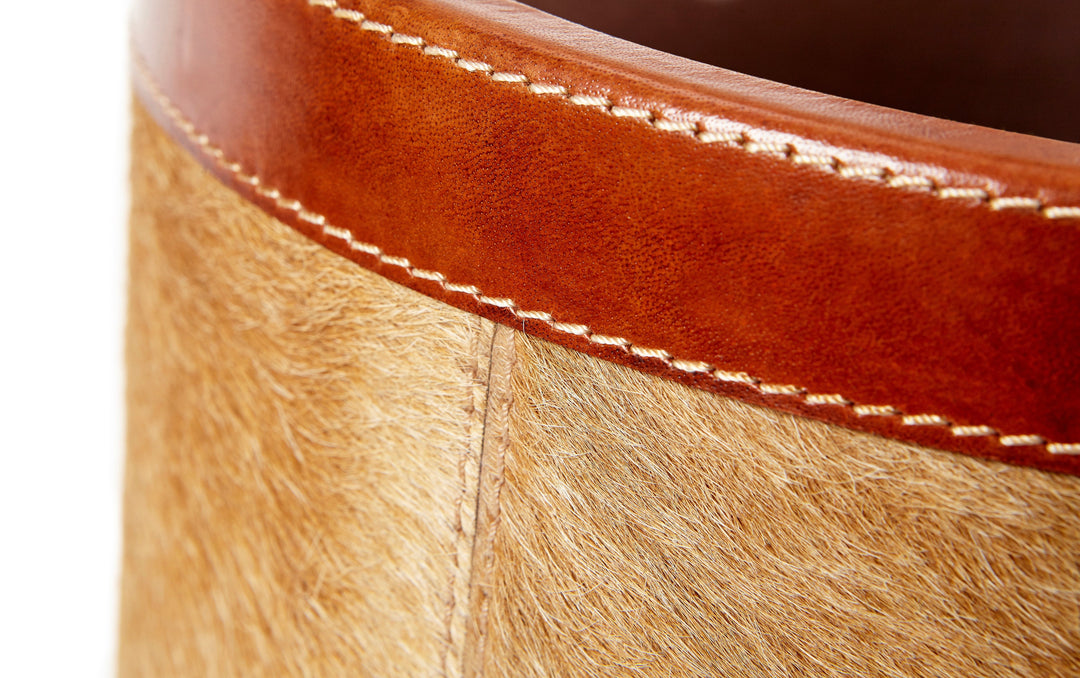 Ledbury Natural Tan Cowhide Umbrella Stand