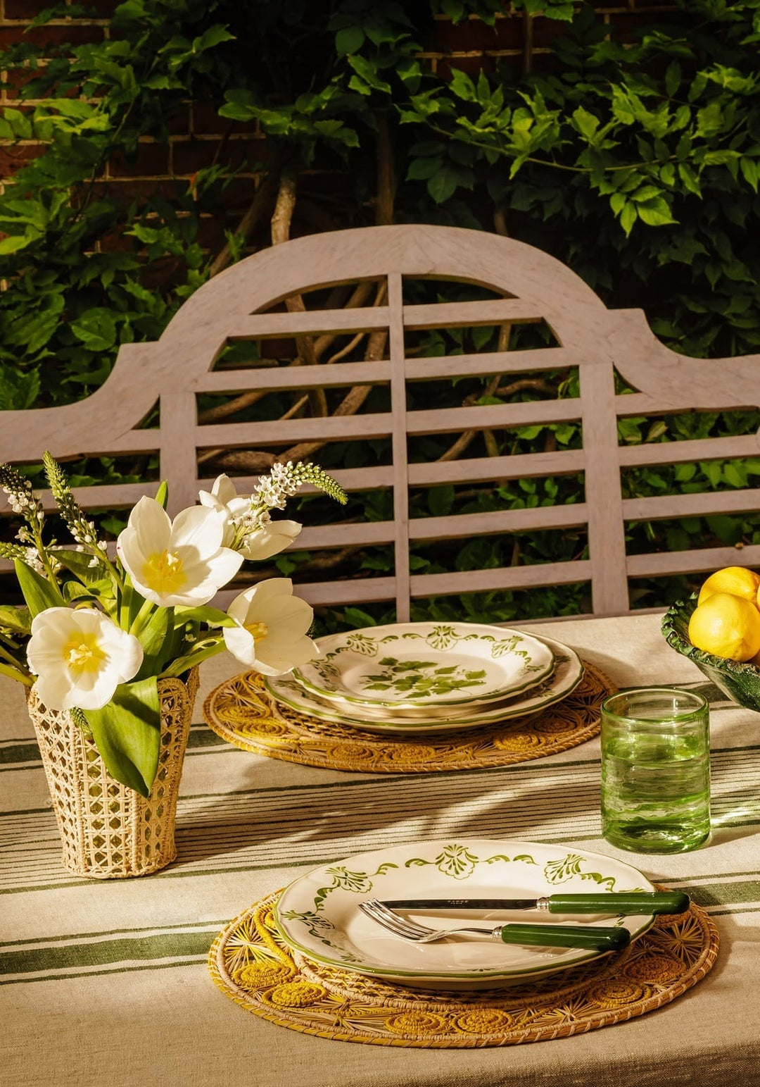 Cara Shell Dinner Plates - Green