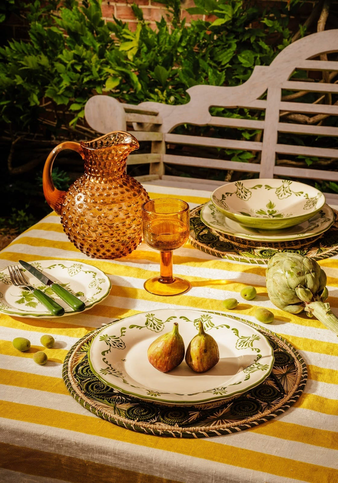 Cara Shell Dinner Plates - Green