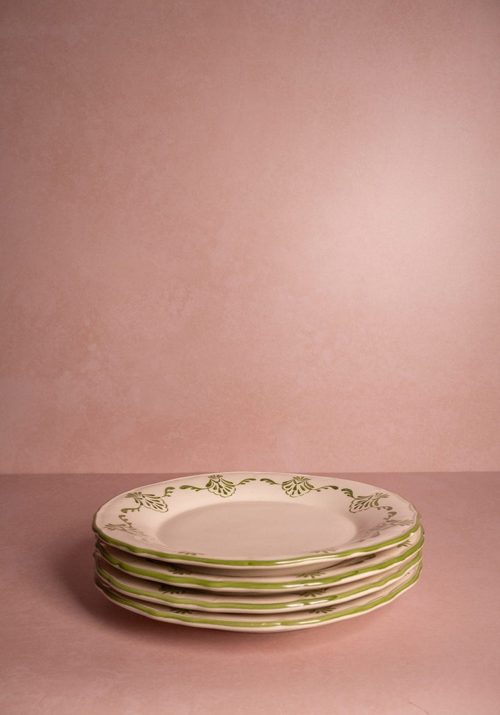 Cara Shell Dinner Plates - Green