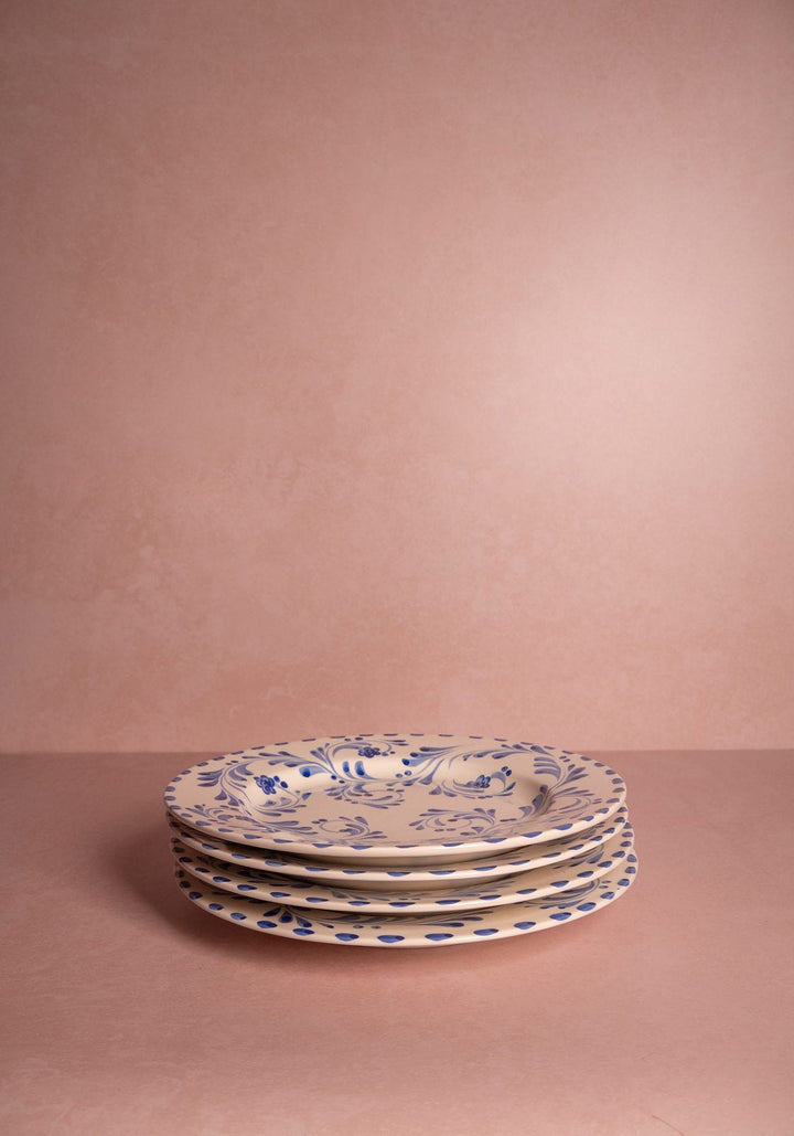 Sophia Dinner Plate, Blue Set of 4