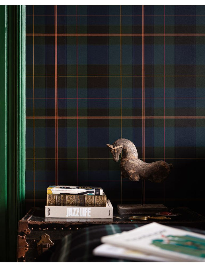 Equestrian Plaid Wallpaper