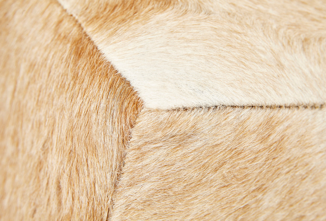 Hoxton Natural Tan Cowhide Footstool