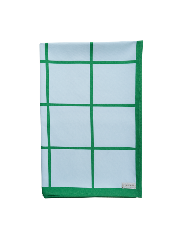 Marzipan Check Tablecloth - Mint & Emerald