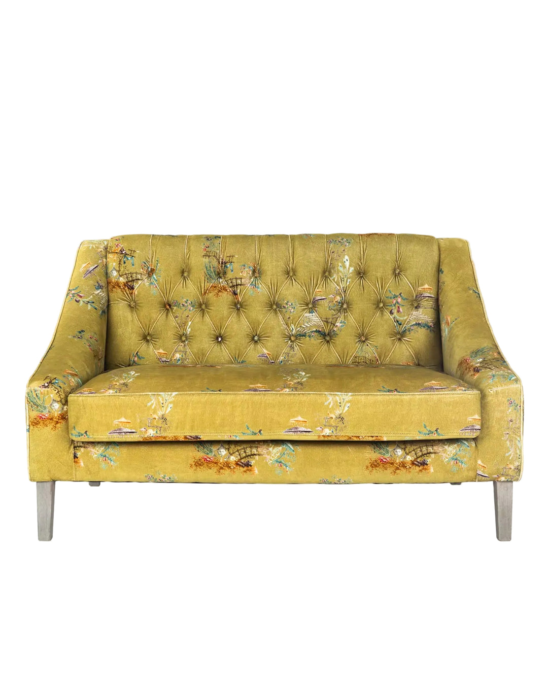 Baron Tufted Sofa - Chinoiserie Velvet