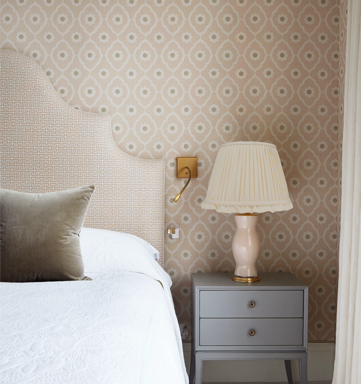 Frilled Pleated Linen Lampshade - Cream