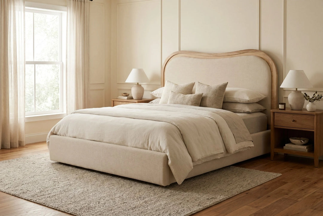 Sandford Curved Upholstered Bed
