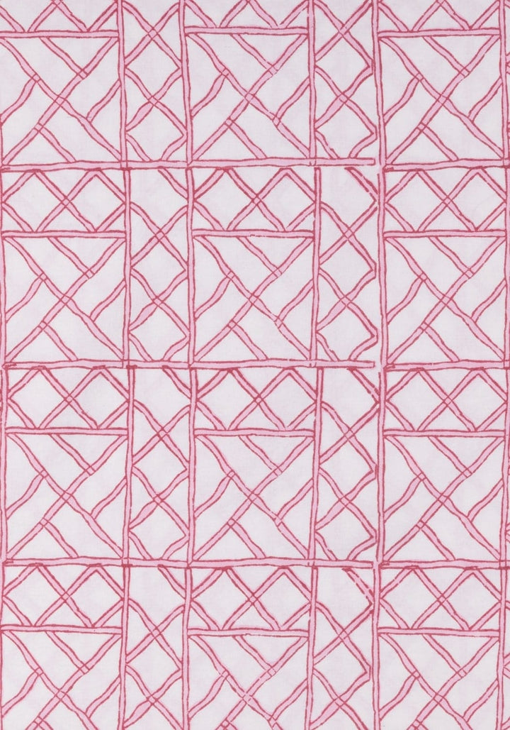 Lily's Pink Bamboo Lattice Tablecloth