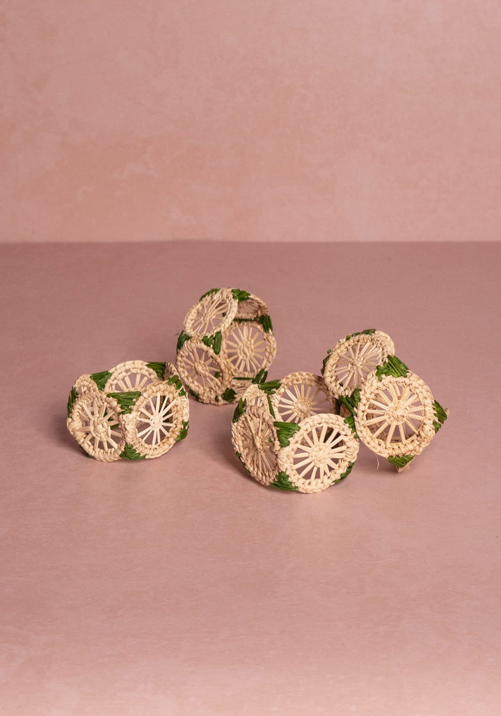Atlántico Iraca Woven Napkin Ring - Green