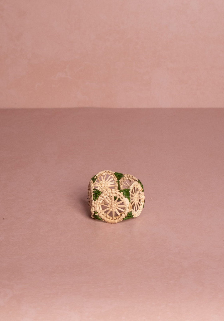 Atlántico Iraca Woven Napkin Ring - Green