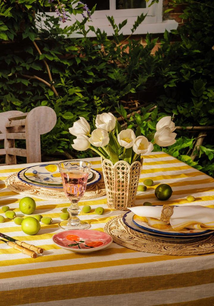 Atlántico Iraca Woven Napkin Ring - Yellow