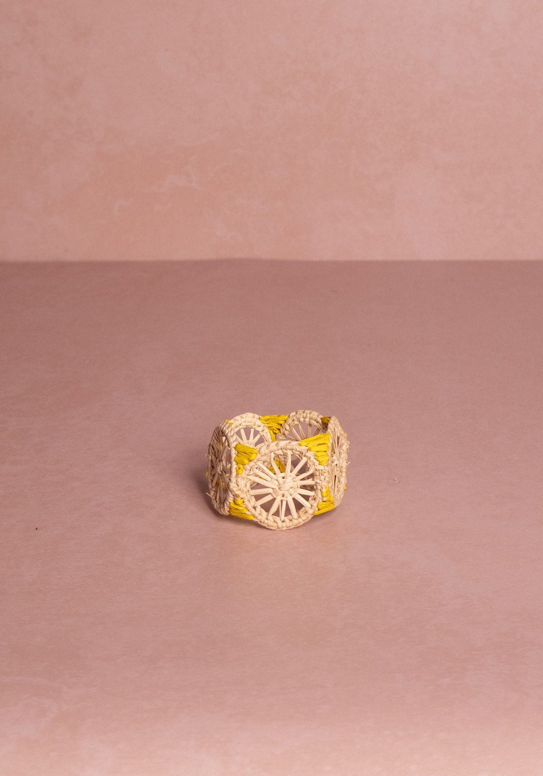 Atlántico Iraca Woven Napkin Ring - Yellow