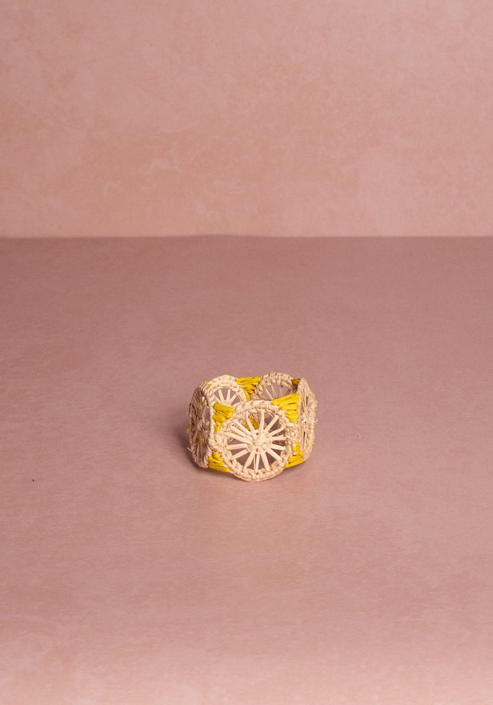 Atlántico Iraca Woven Napkin Ring - Yellow