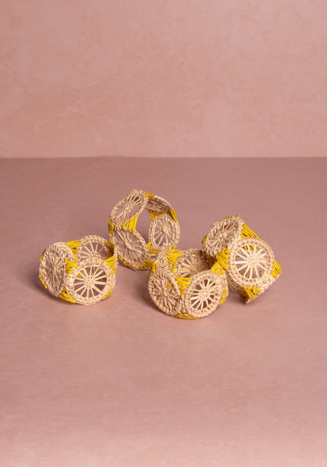 Atlántico Iraca Woven Napkin Ring - Yellow