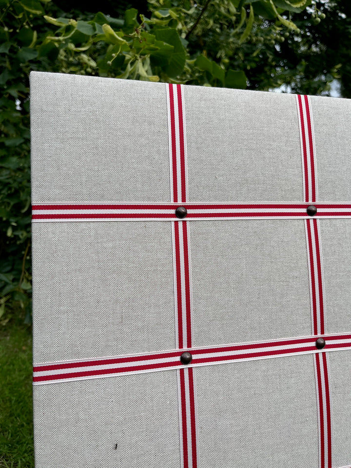 Wide Stripe Linen Noticeboard