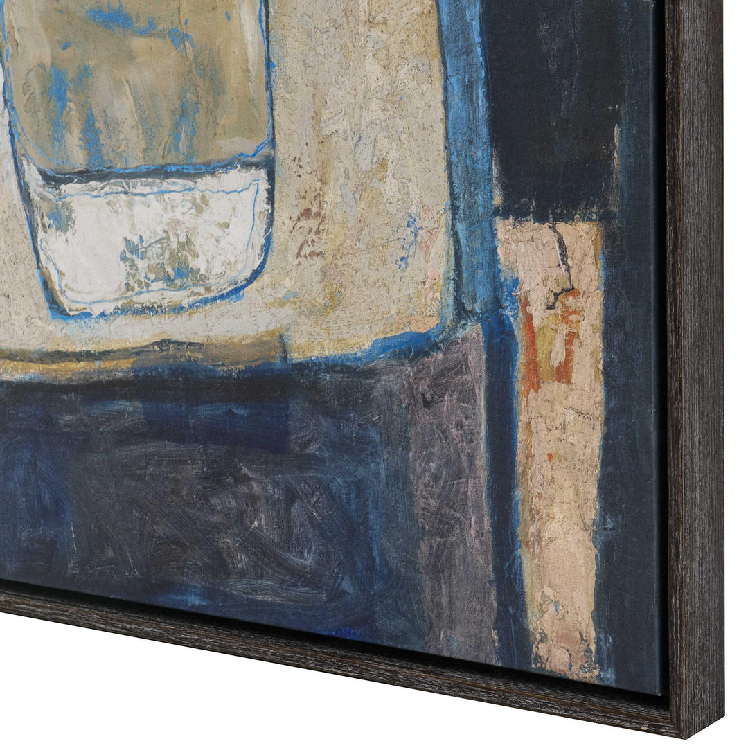 James Kerr Framed Canvas, "Blue Tableau"