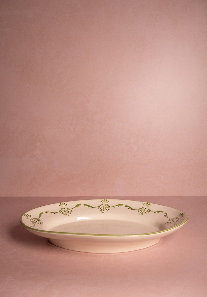 Cara Shell Serving Plate - Green
