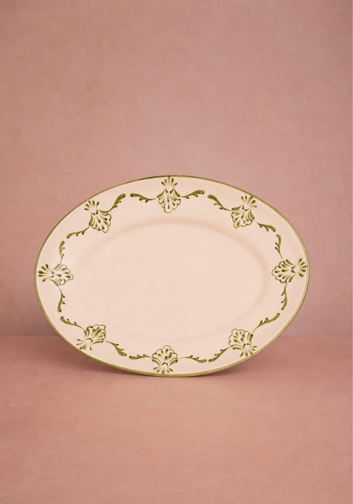 Cara Shell Serving Plate - Green