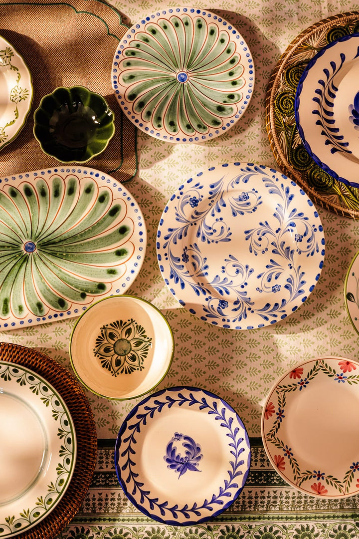 Peacock Serving Plate, Green