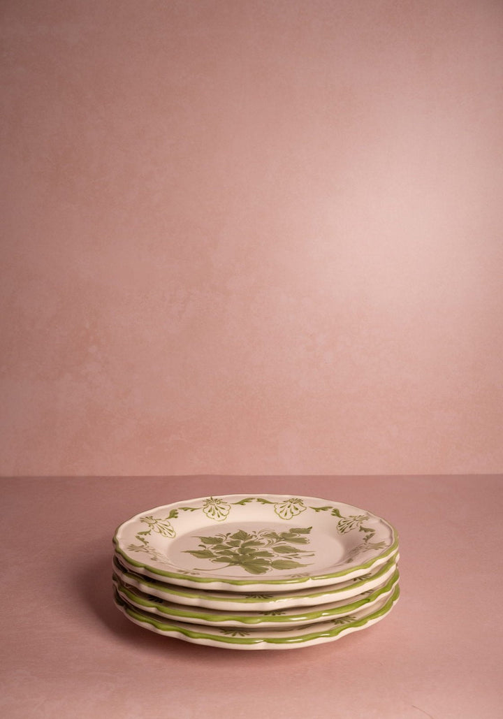 Cara Shell Side Plates - Green