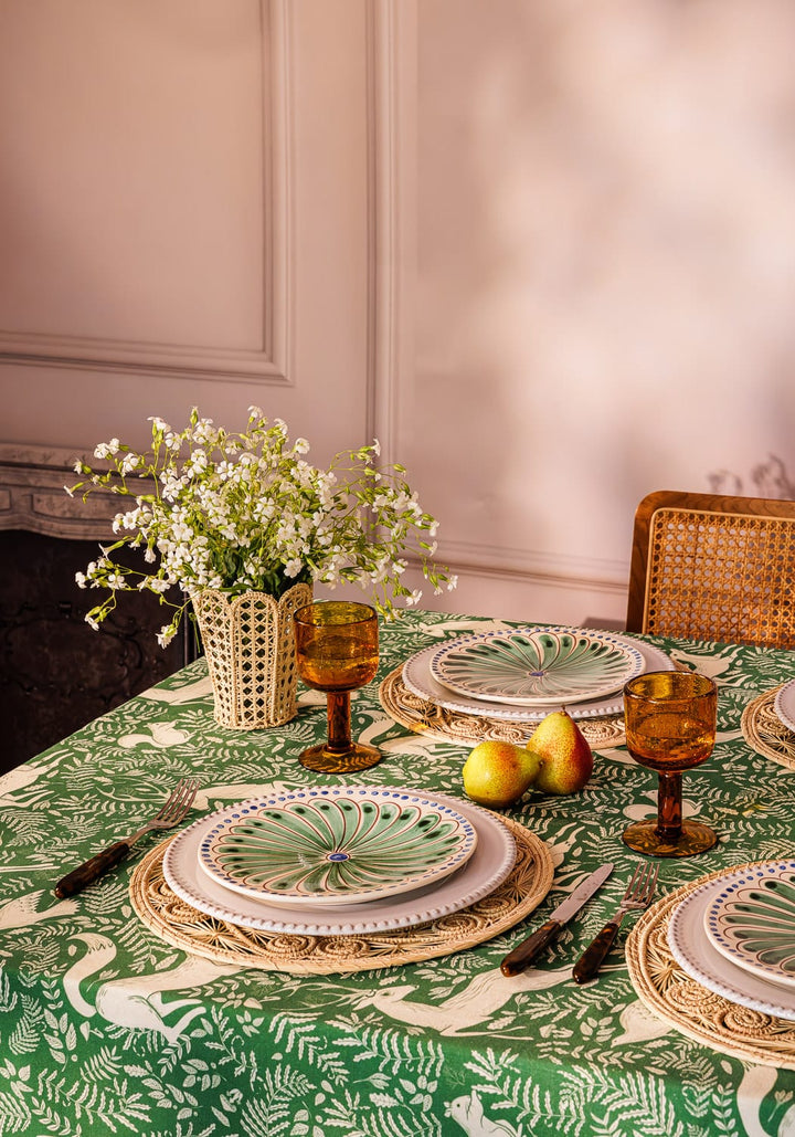 Peacock Side Plate, Green Set of 4