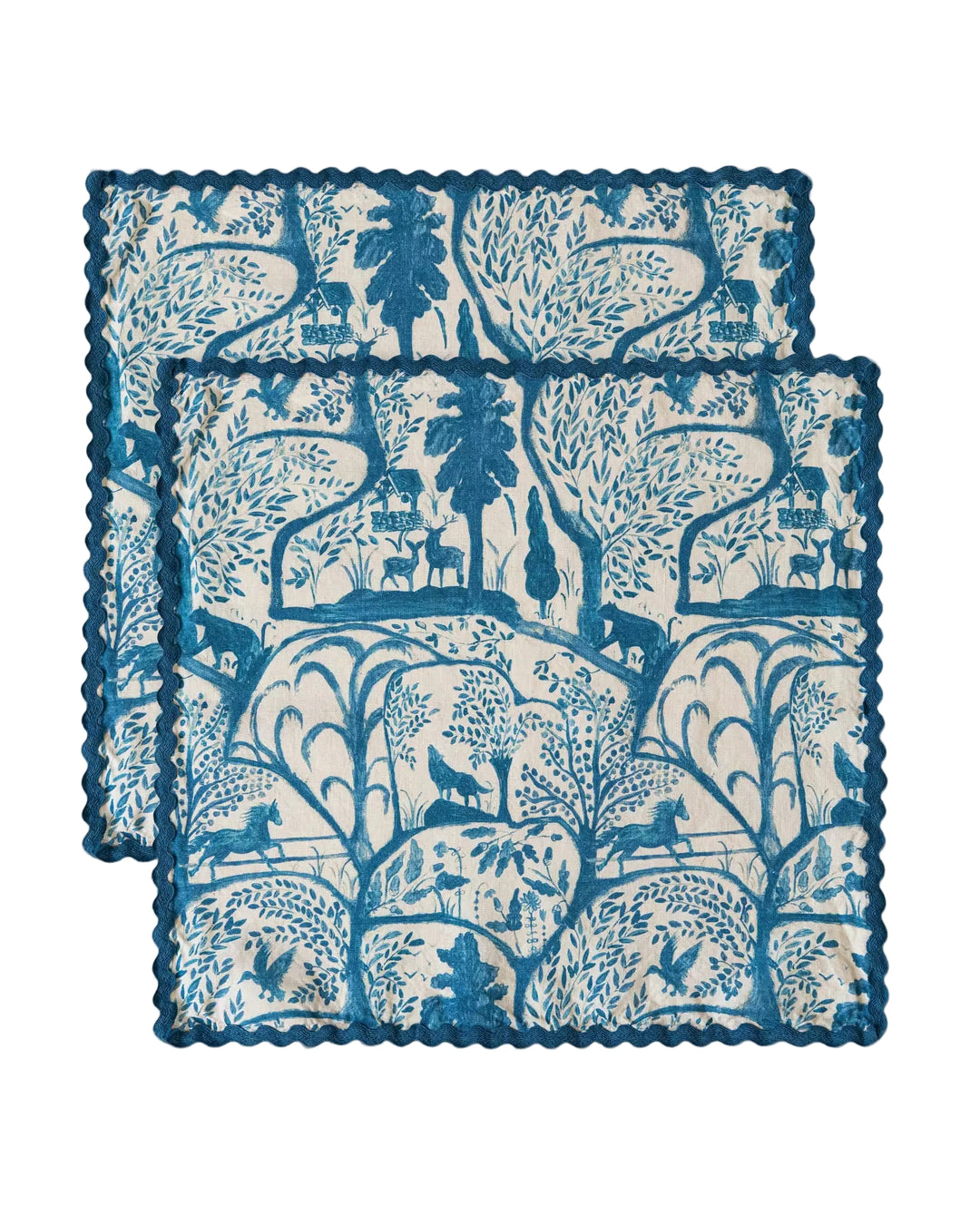 The Enchanted Woodland Dusk Blue Napkins - Pair