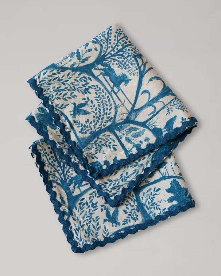 The Enchanted Woodland Dusk Blue Napkins - Pair
