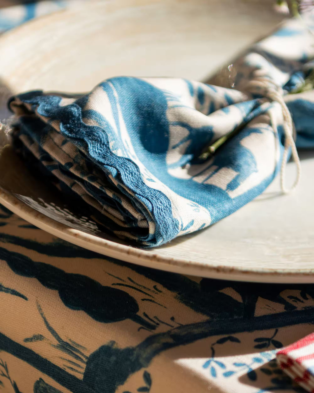 The Enchanted Woodland Dusk Blue Napkins - Pair