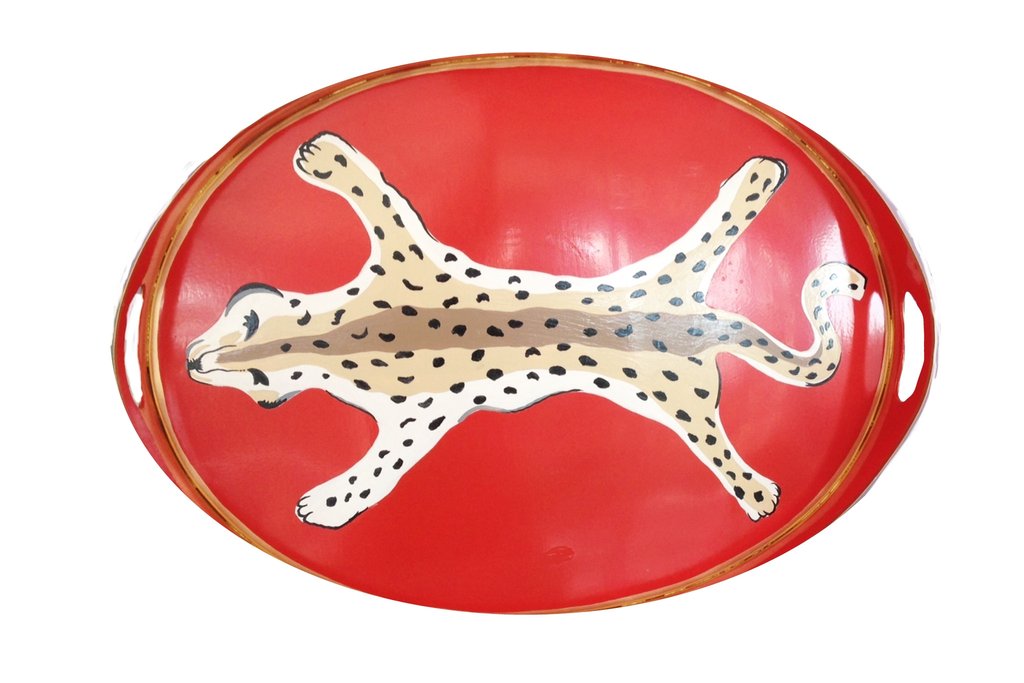 Leopard Oval Tray