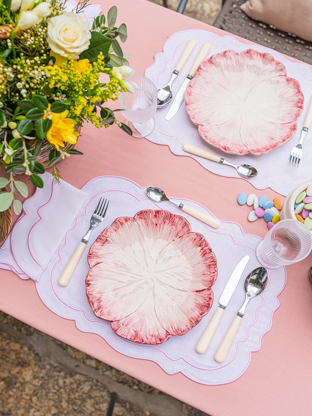 Clou Placemat - White & Pink