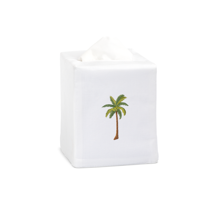 Palm Tree Embroidered Tissue Box Cover